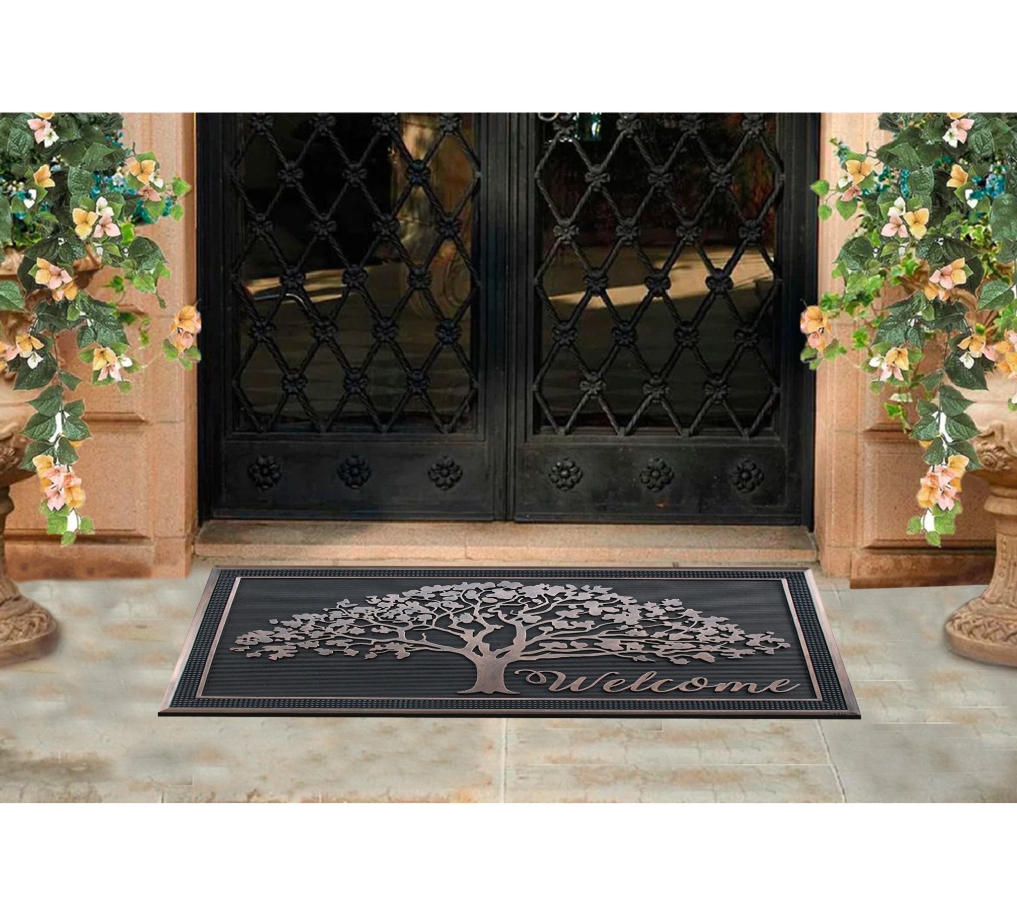 Shedding Tree Design Rubber Doormat 30"X48" - Delara