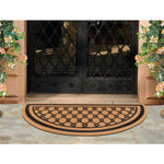 Charlotte Half - Round Entry Flock Doormat 30"X60" - Delara