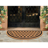 Charlotte Half - Round Entry Flock Doormat 30"X60" - Delara