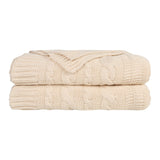 Organic Cotton Cable Knit Throw