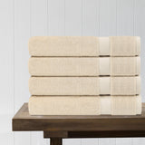 100% Organic Cotton Quick Dry Bath Sheet (Pack of 4) - DelaraHome