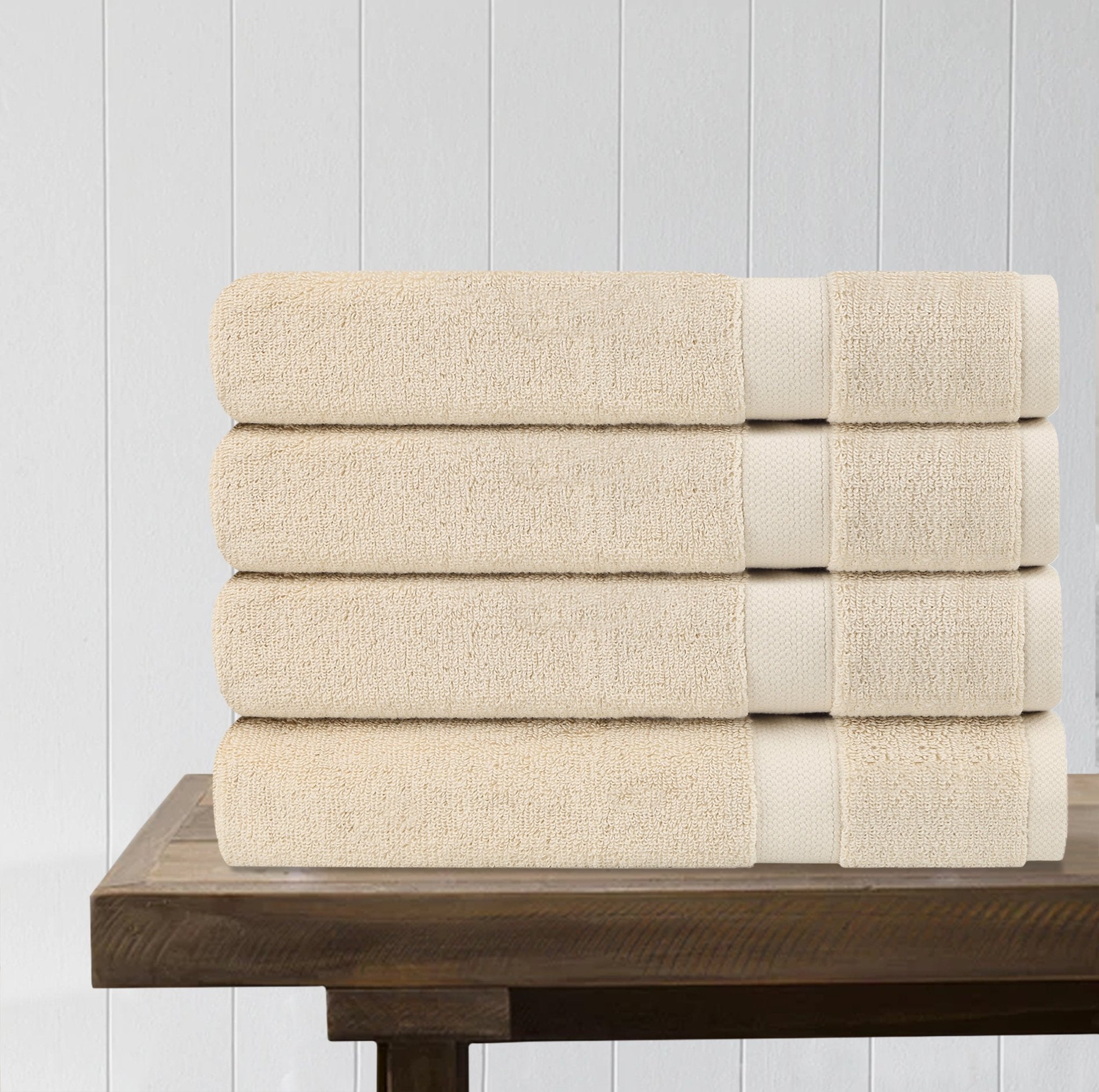 100% Organic Cotton Quick Dry Bath Sheet (Pack of 4) - DelaraHome