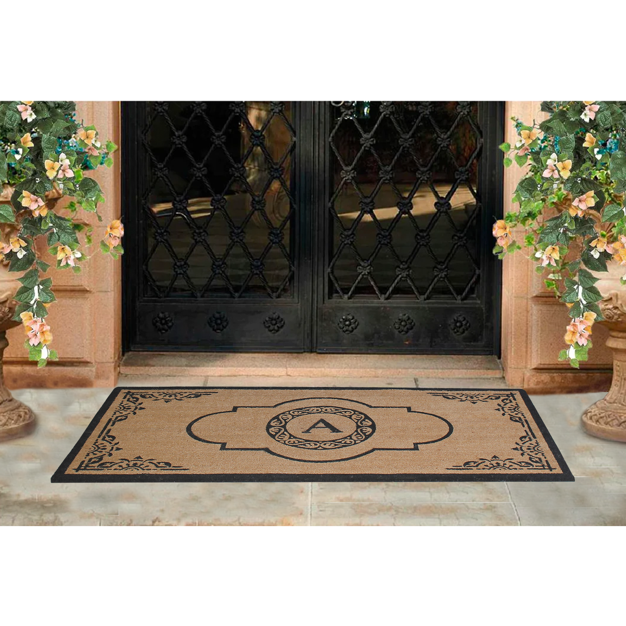 Abrilina X-Large Monogrammed Doormat 36 X 72 – DelaraHome