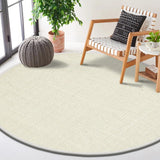 6' Round Boucle Wool & Jute Rug