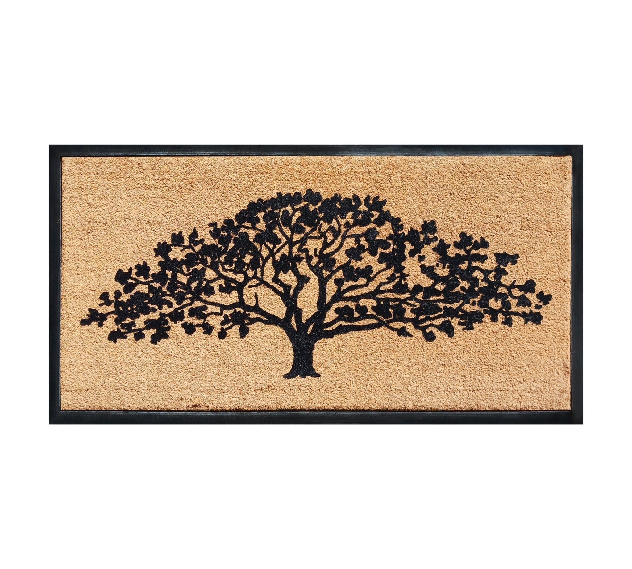 Oak Tree Flocked Large Doormat 30"X60" - Delara