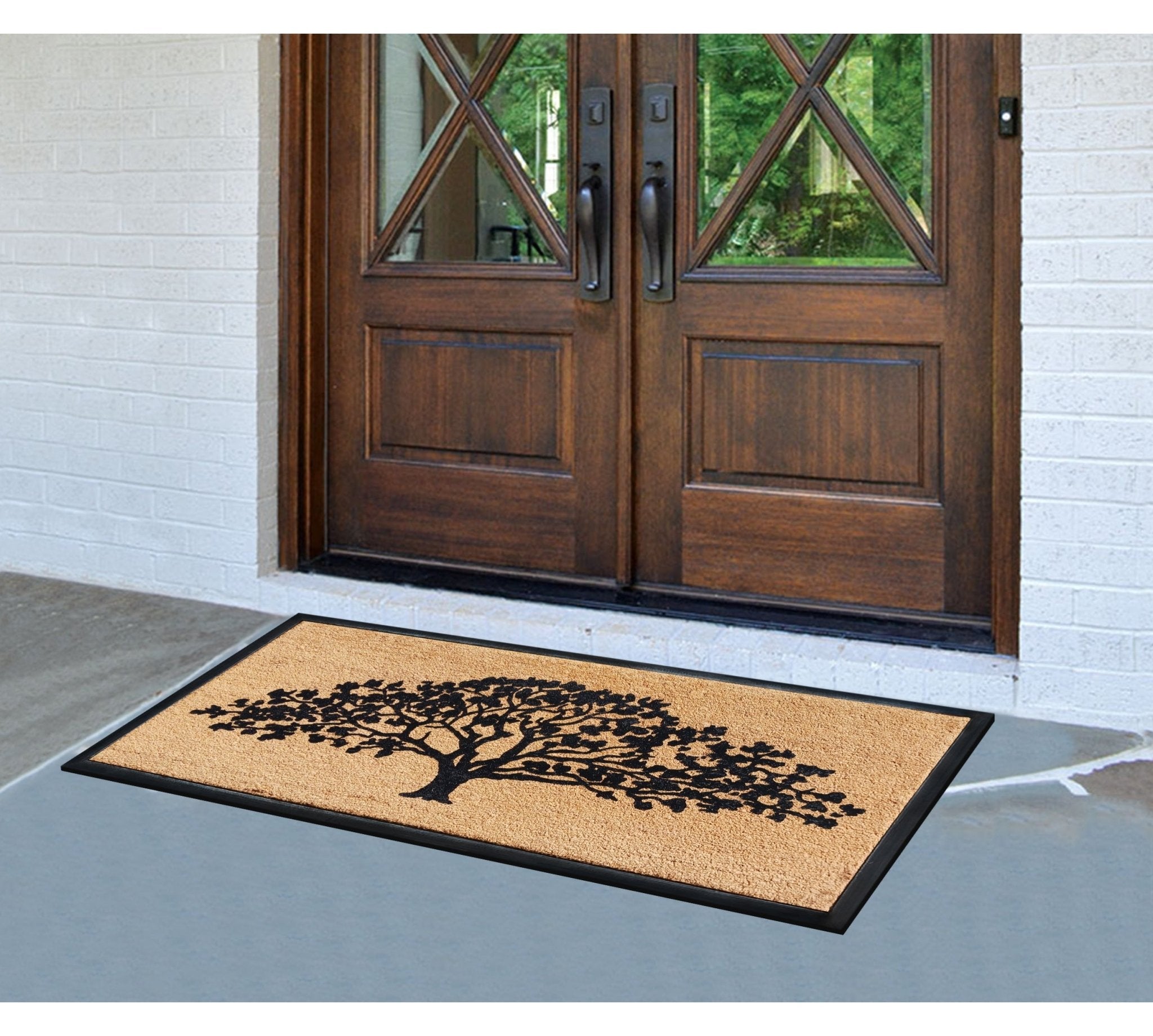 Oak Tree Flocked Large Doormat 30"X60" - Delara