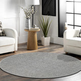 6' Round Boucle Wool & Jute Rug