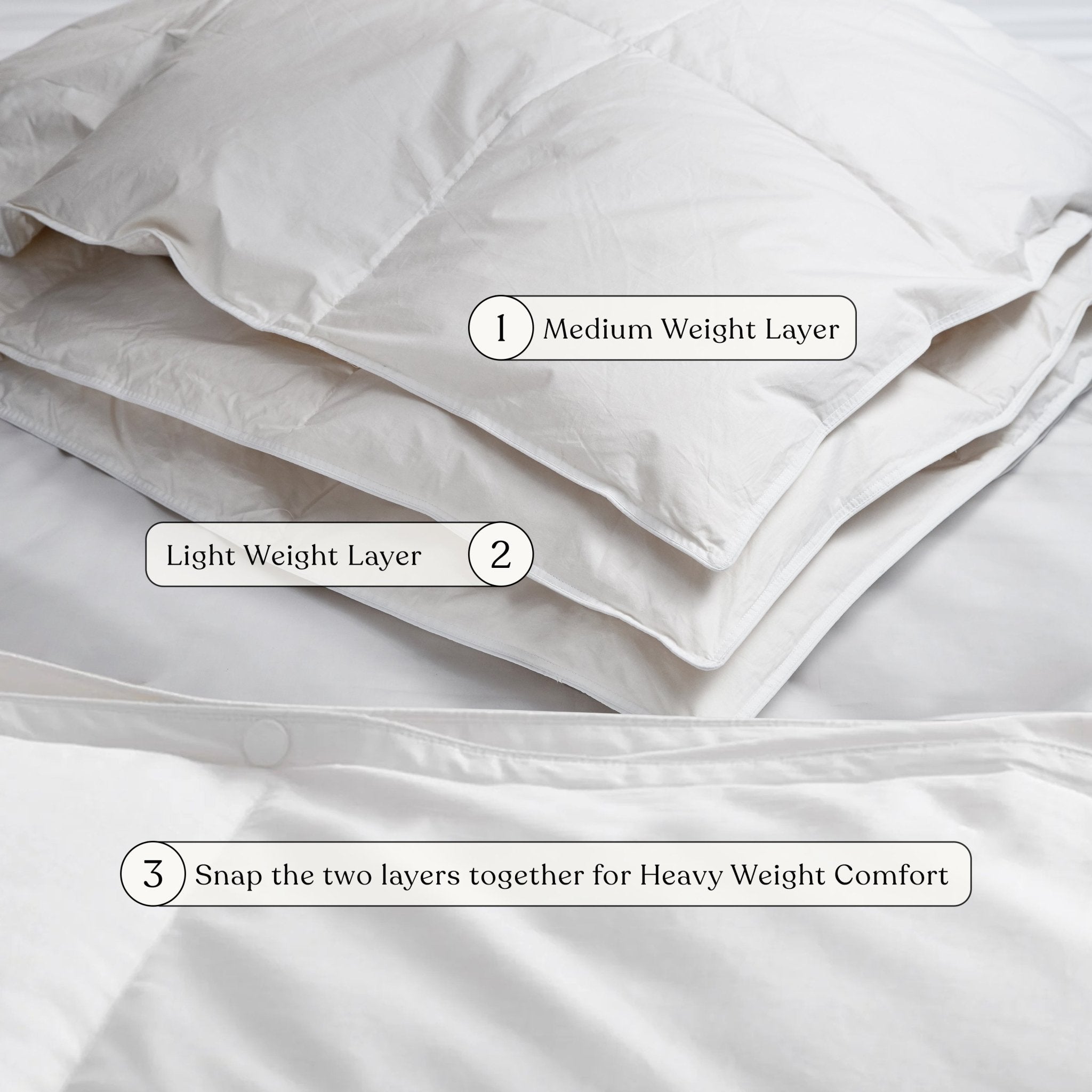 3IN1 Adjustable Down Alternative Comforter - Delara