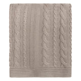 Organic Cotton Cable Knit Throw