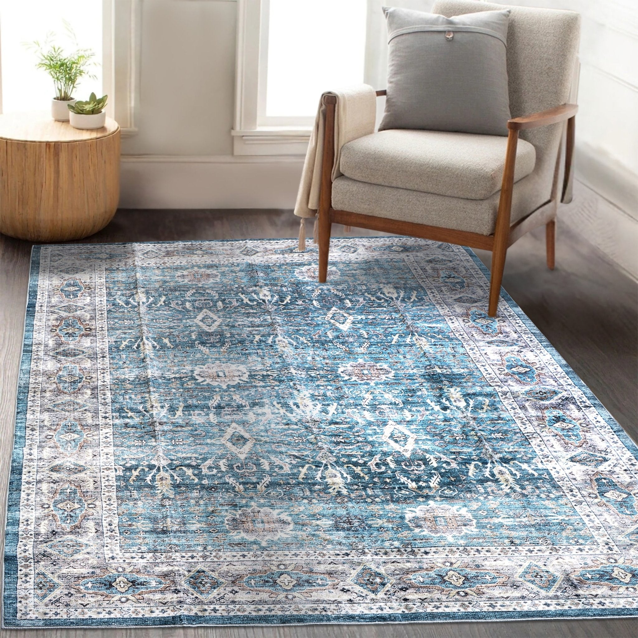 Azure Haven Machine Washable Rug - Delara