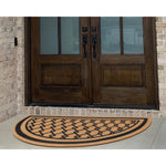 Charlotte Half - Round Entry Flock Doormat 30"X60" - Delara