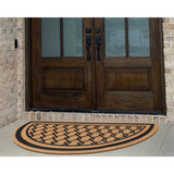 Charlotte Half - Round Entry Flock Doormat 30"X60" - Delara