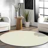 6' Round Boucle Wool & Jute Rug