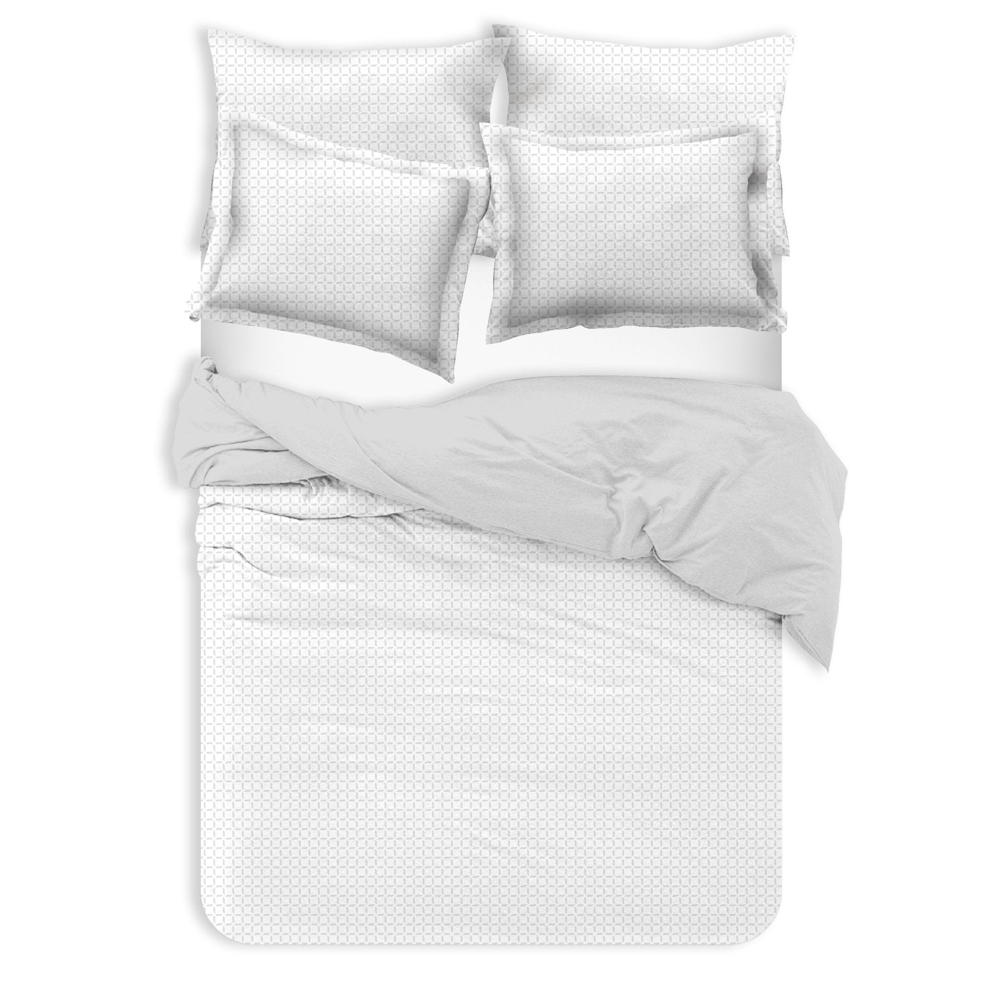 Windowpane Organic Cotton Reversible Duvet Set - Delara