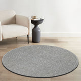 6' Round Boucle Wool & Jute Rug