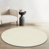 6' Round Boucle Wool & Jute Rug