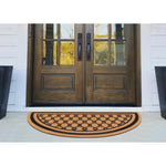 Charlotte Half - Round Entry Flock Doormat 30"X60" - Delara