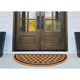 Charlotte Half - Round Entry Flock Doormat 30"X60" - Delara