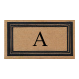 DeHond Classic Border Flocked Monogrammed Doormat 18"X30"