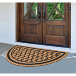 Charlotte Half - Round Entry Flock Doormat 30"X60" - Delara