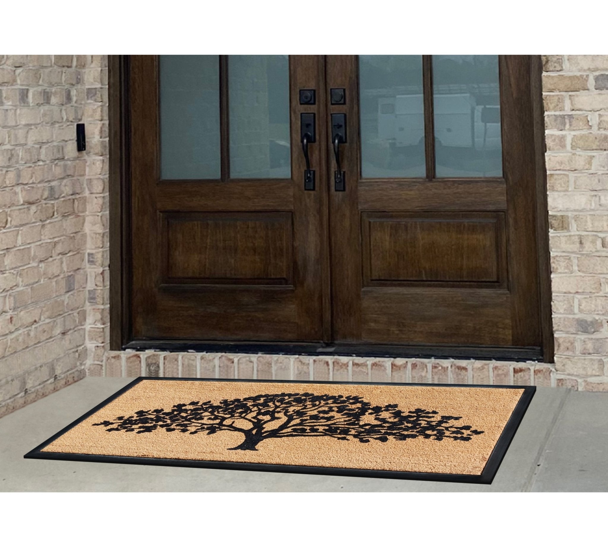 Oak Tree Flocked Large Doormat 30"X60" - Delara