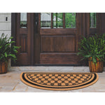 Charlotte Half - Round Entry Flock Doormat 30"X60" - Delara