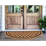 Charlotte Half - Round Entry Flock Doormat 30"X60" - Delara