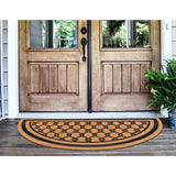 Charlotte Half - Round Entry Flock Doormat 30"X60" - Delara