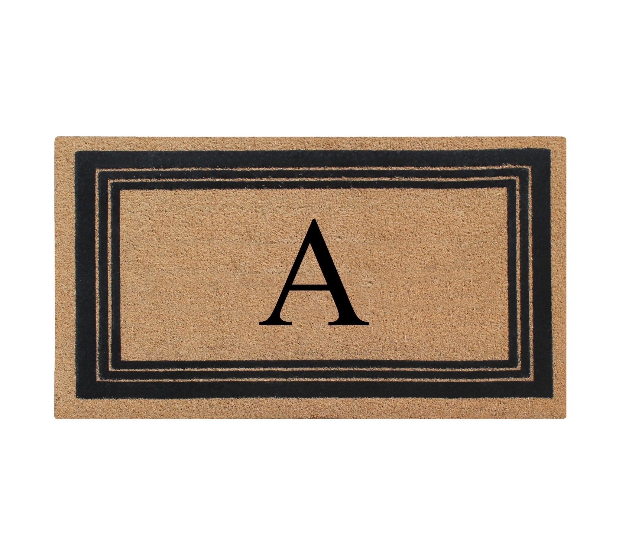 DeHond Classic Border Flocked Monogrammed Doormat 18"X30" - Delara