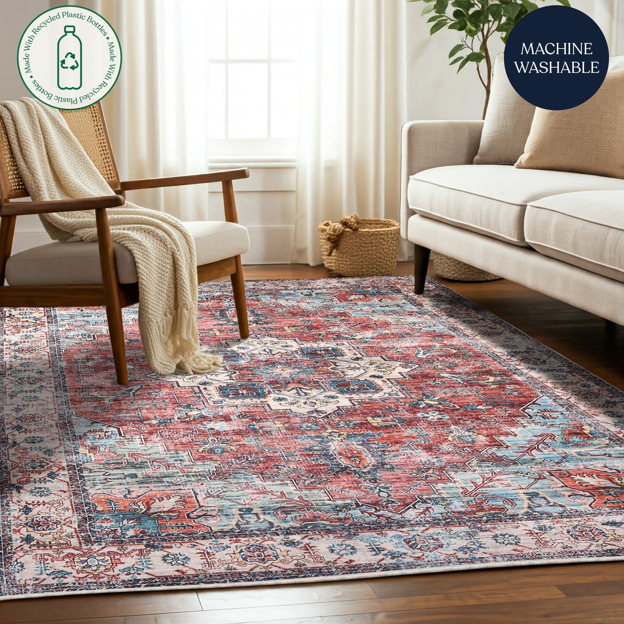 Persian Sunset Machine Washable Rug - Delara