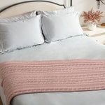 Organic Cotton Cable Knit Throw - DelaraHome