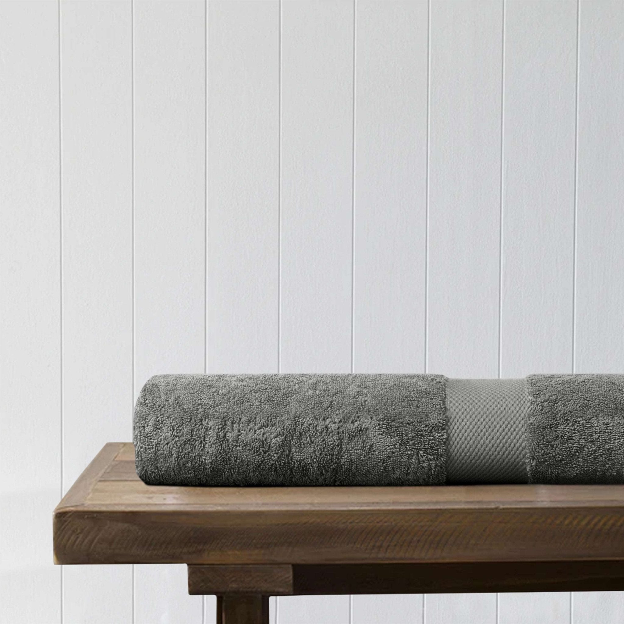 100% Organic Cotton Quick Dry Bath Sheet (Dark Grey) - DelaraHome