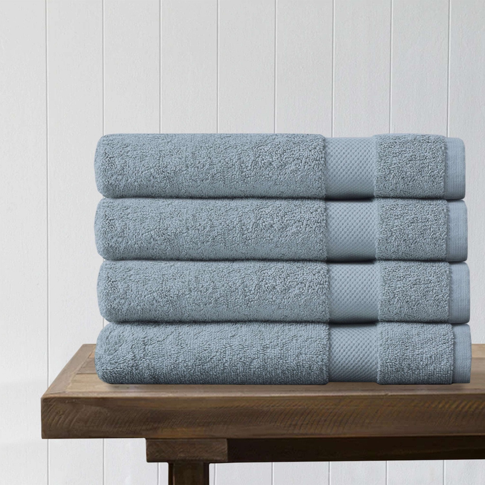 100% Organic Cotton Quick Dry Bath Sheet (Pack of 4) - DelaraHome