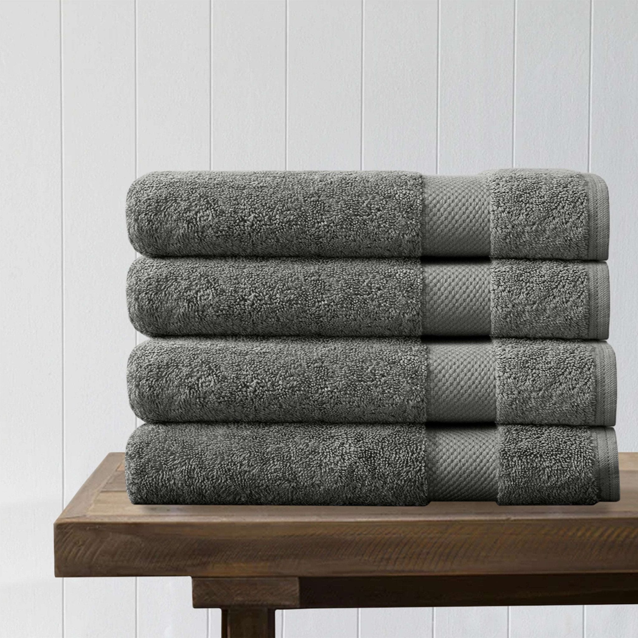 100% Organic Cotton Quick Dry Bath Sheet (Pack of 4) - DelaraHome