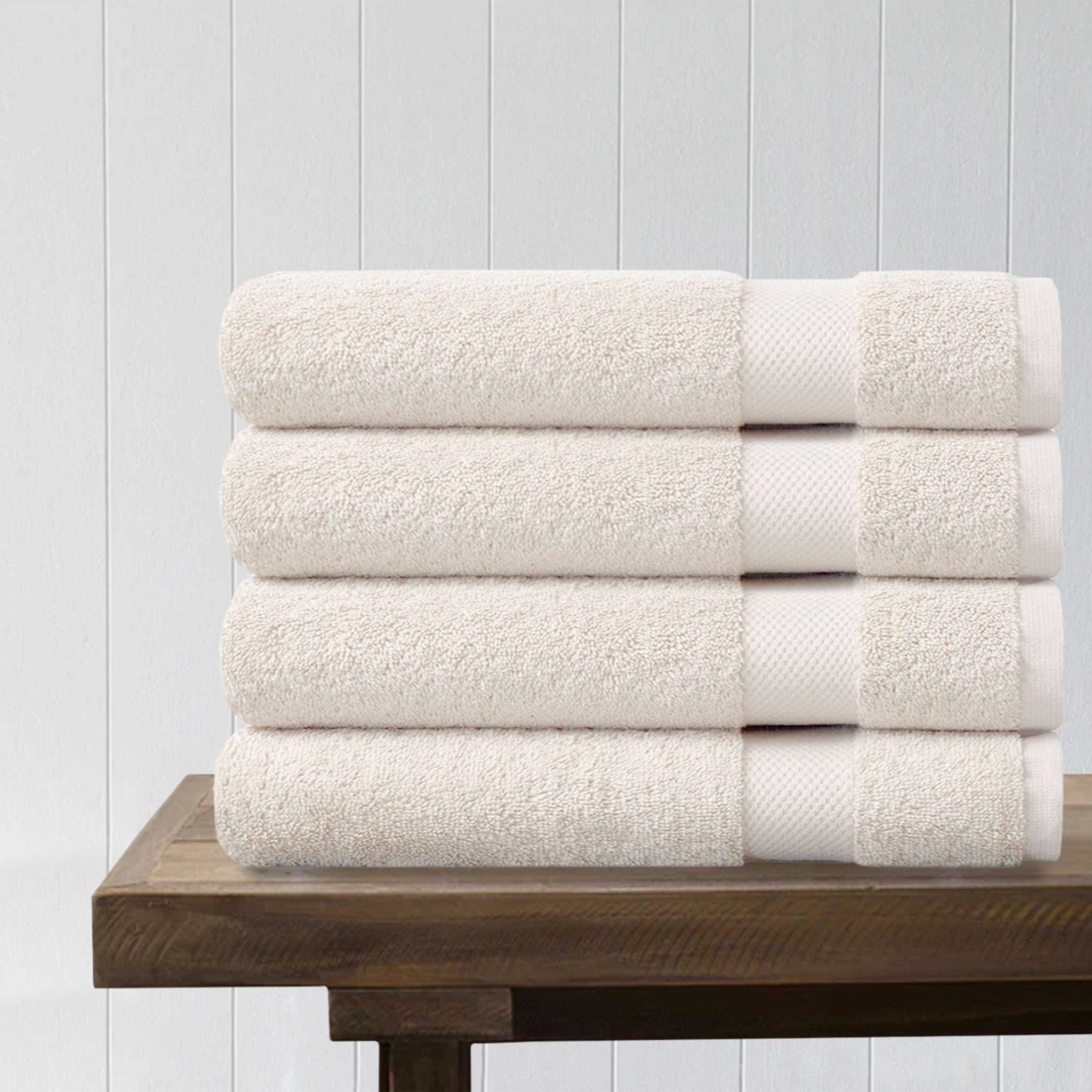 100% Organic Cotton Quick Dry Bath Sheet (Pack of 4) - DelaraHome