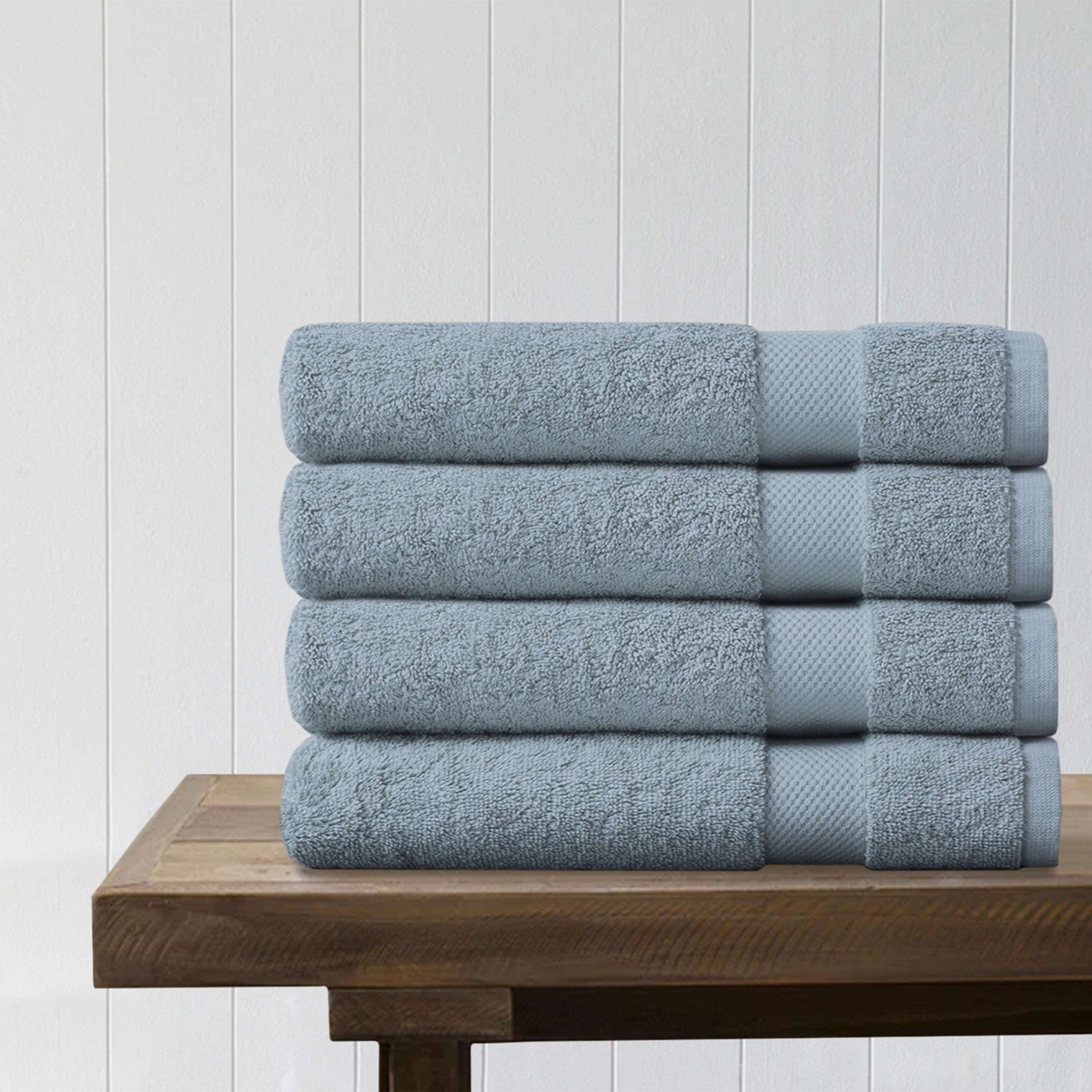 100% Organic Cotton Quick Dry Bath Towel (Pack of 4) - DelaraHome