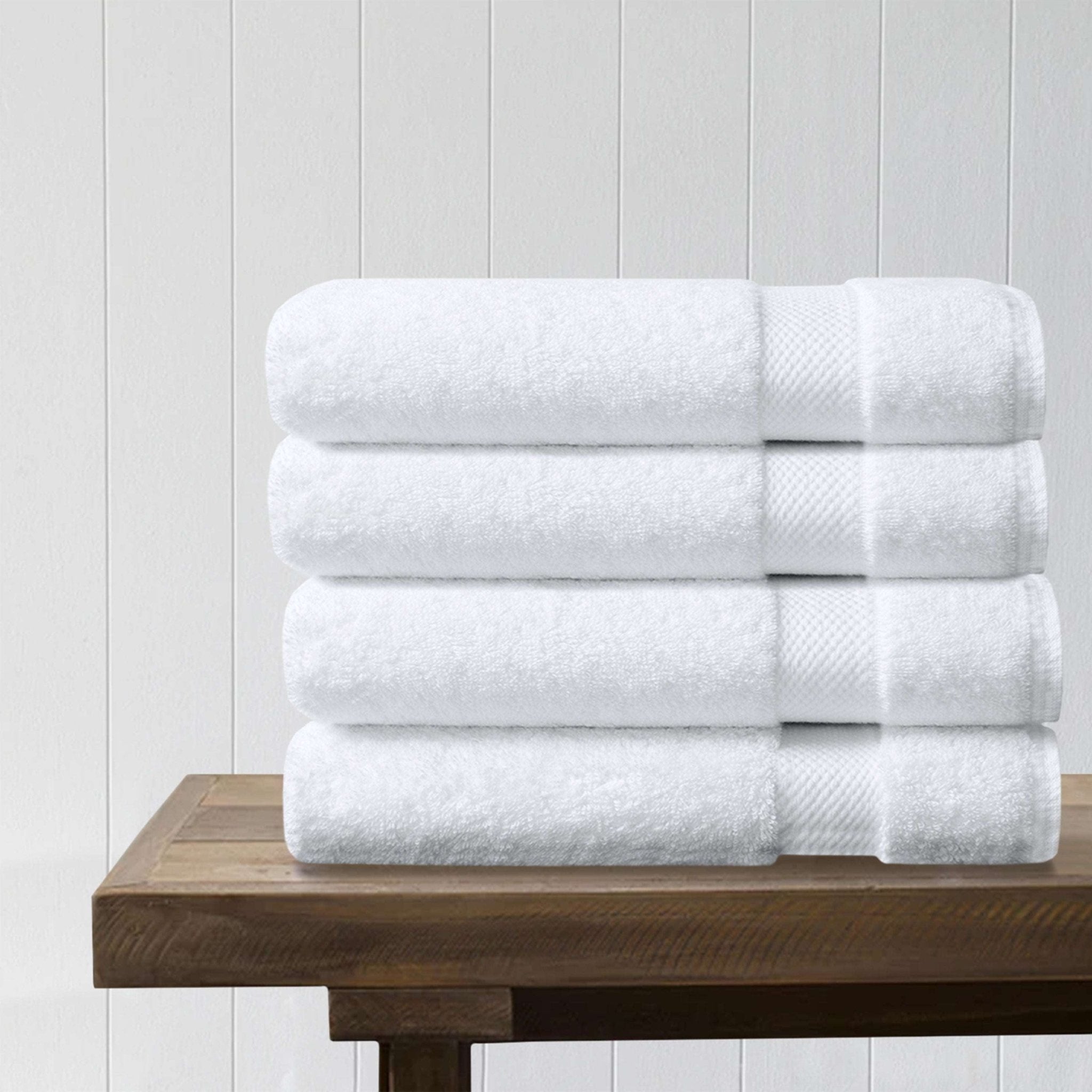 100% Organic Cotton Quick Dry Bath Towel (Pack of 4) - DelaraHome