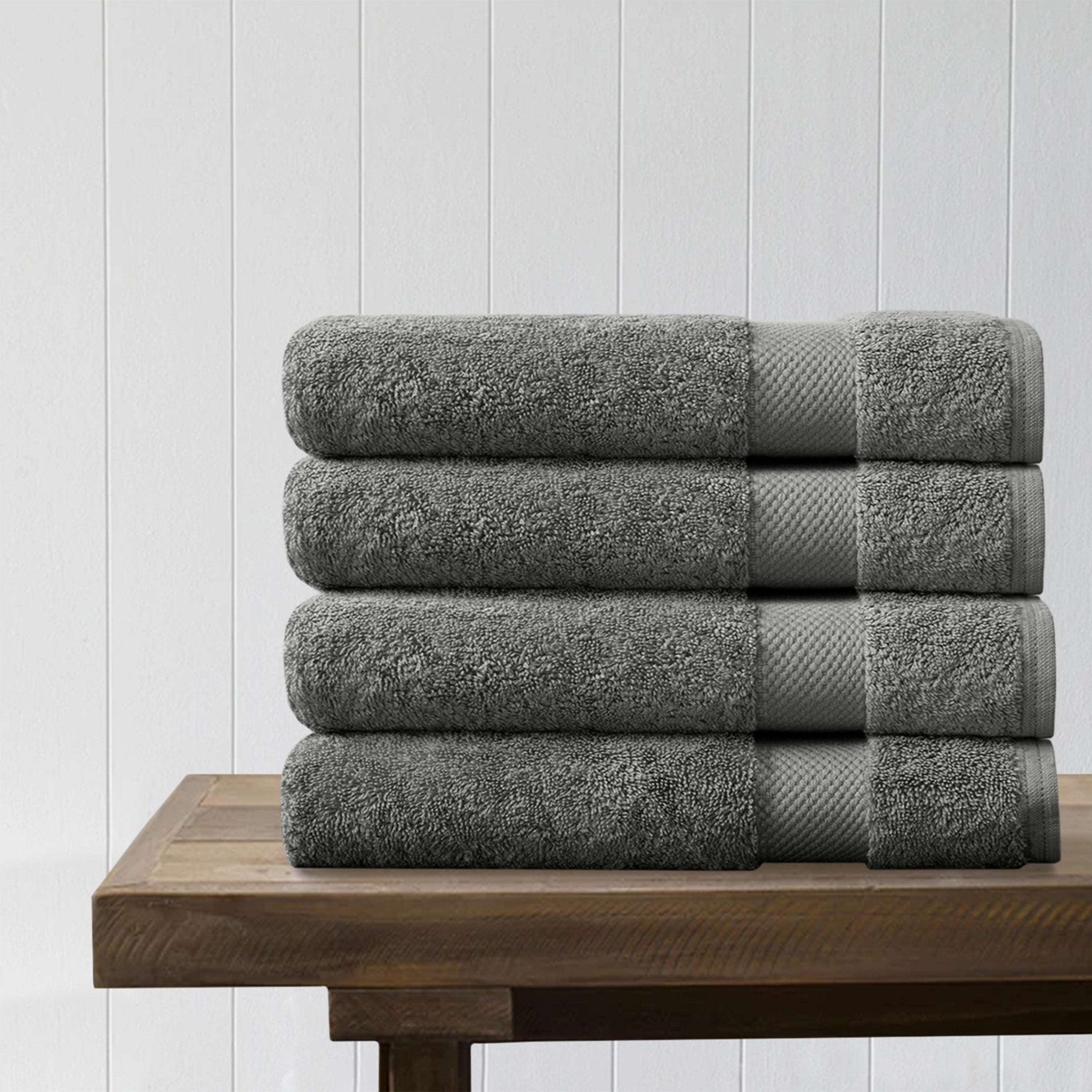 100% Organic Cotton Quick Dry Bath Towel (Pack of 4) - DelaraHome