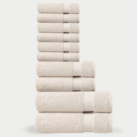 Delara Organic Cotton Luxuriously Plush Bath Towel Pack of 4 | GOTS & Oeko-Tex Certified | Premium Hotel Quality Towels | Feather Touch Technology