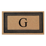 DeHond Classic Border Flocked Monogrammed Doormat 18"X30"