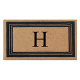 DeHond Classic Border Flocked Monogrammed Doormat 18"X30"