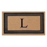 DeHond Classic Border Flocked Monogrammed Doormat 18"X30"