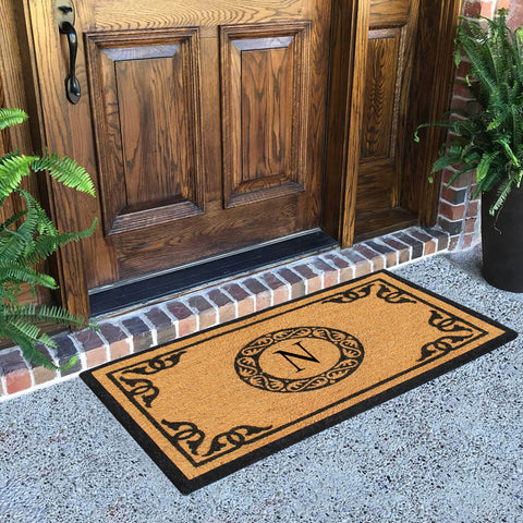 Artisans Geneva Monogrammed  Doormat 24"X39"