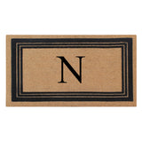 DeHond Classic Border Flocked Monogrammed Doormat 18"X30"