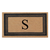 DeHond Classic Border Flocked Monogrammed Doormat 18"X30"