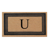 DeHond Classic Border Flocked Monogrammed Doormat 18"X30"