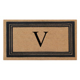 DeHond Classic Border Flocked Monogrammed Doormat 18"X30"