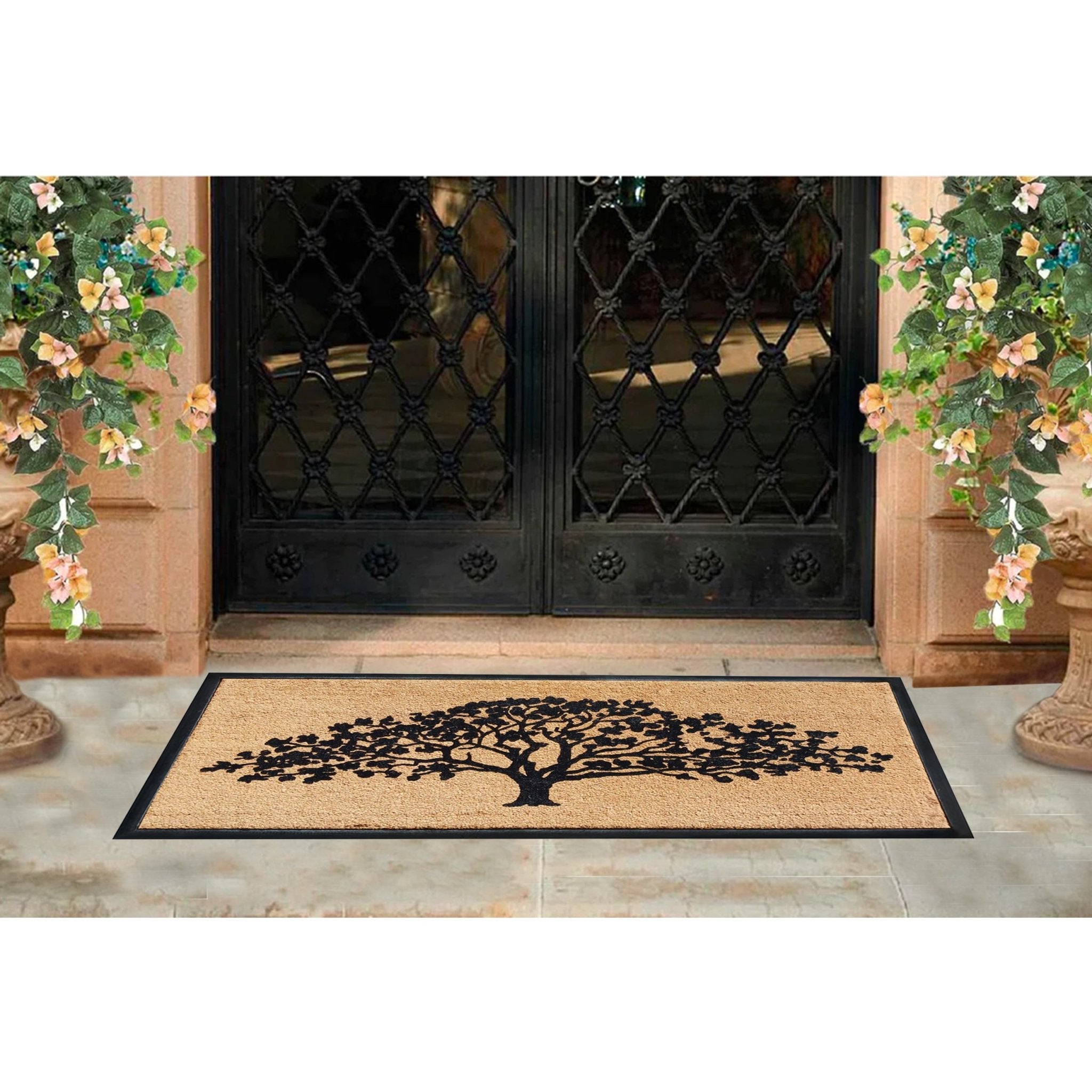 A1HC Natural Coir & Rubber Extra Large Doormat, Heavy Duty, Front Doormat -  30X60