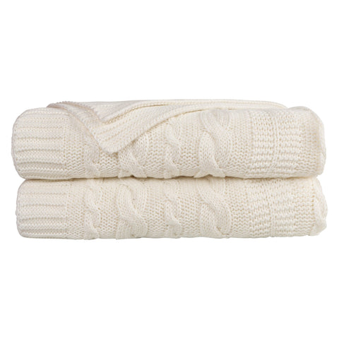 Ivory best sale cotton throw